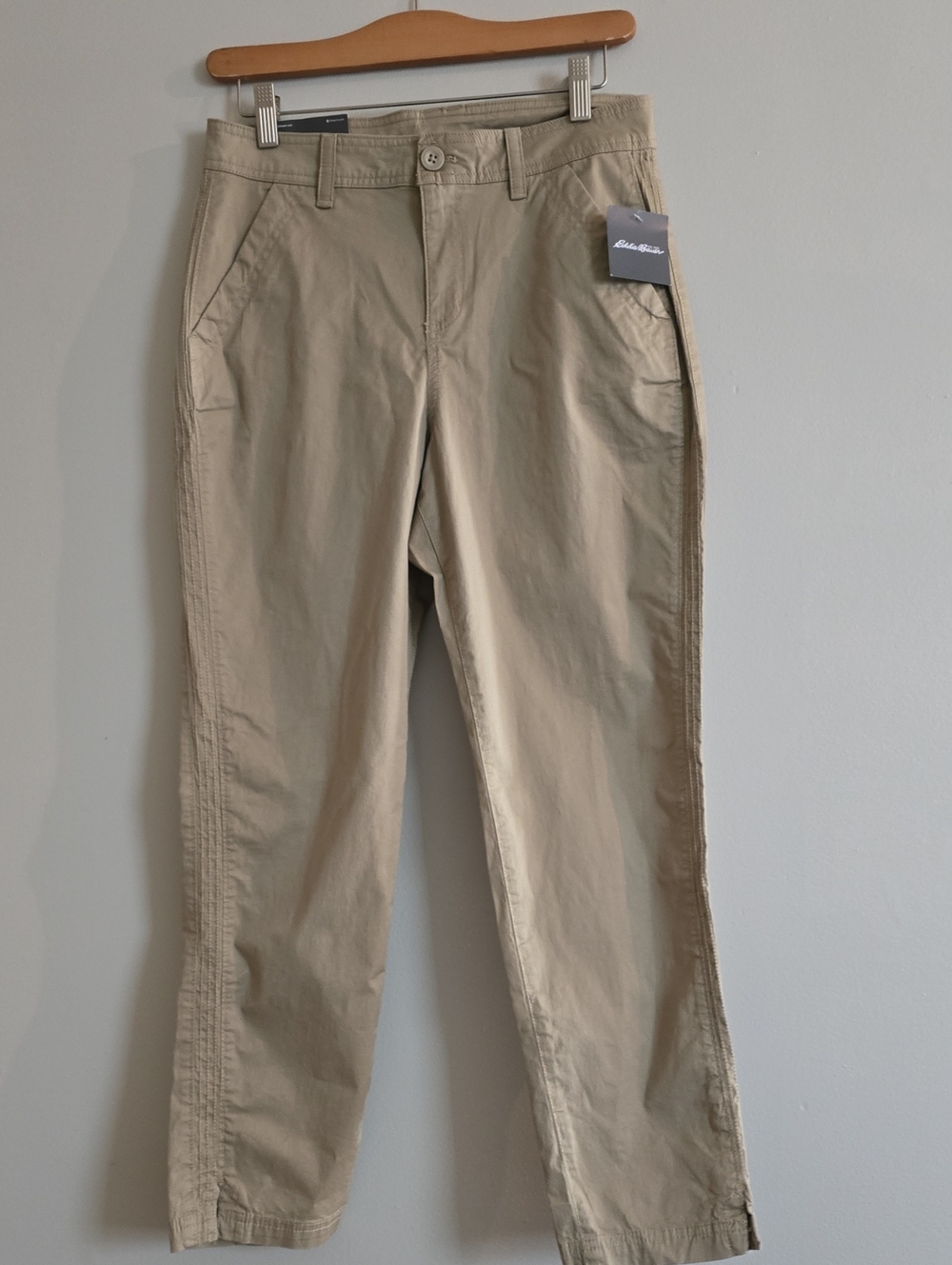 Eddie Bauer Khaki Straight-Leg Pants